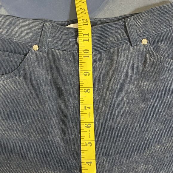 Escada Margaretha Ley Indigo Muted Navy Blue Fine Cordouroy Jeans‎ Pants Size 36 - Picture 9 of 10